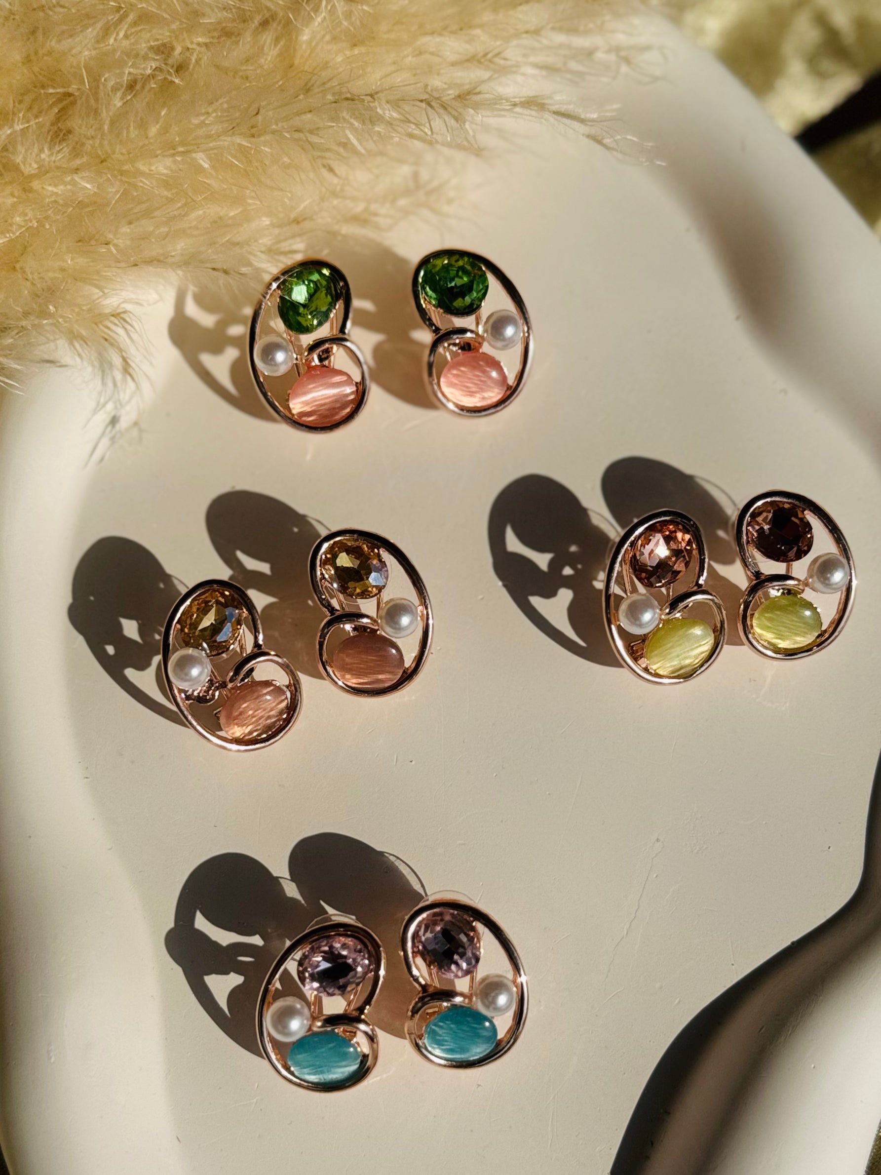 Twilight Pearl Gems Earring