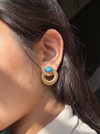 Azure Twist Stainless Steel Hoops